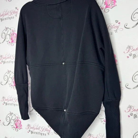 Wilfred aritzia cardigan black studded open waterfall comfy lounge Diderot - Picture 4 of 6